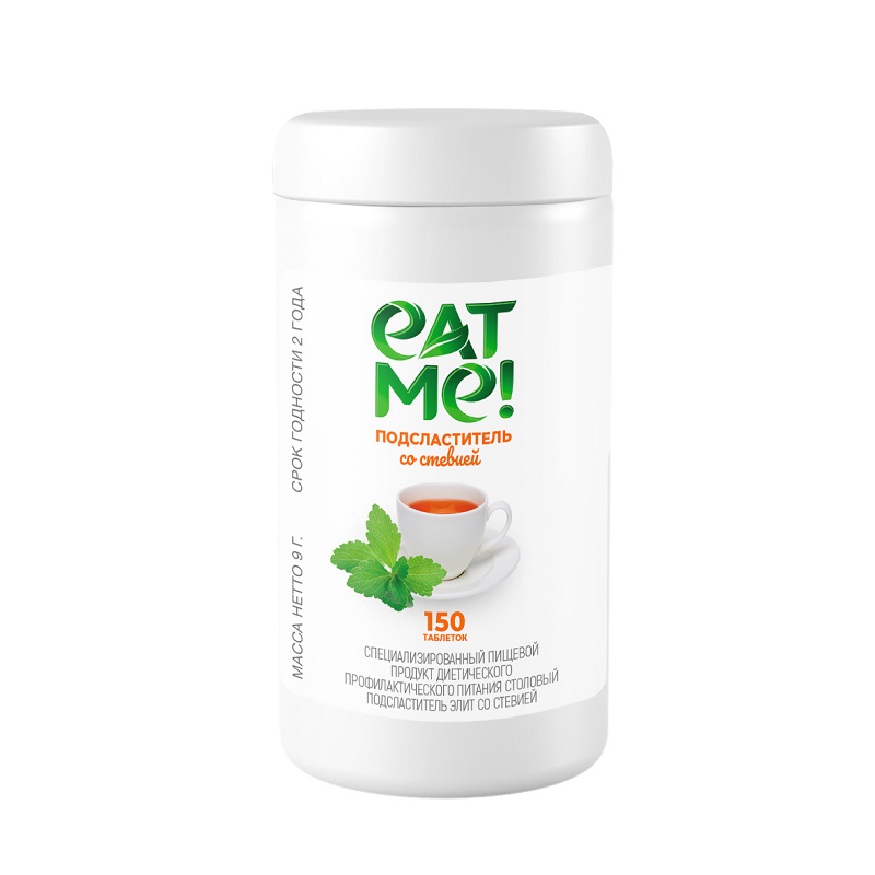 

Eat Me! Подсластитель со стевией таб.150 шт