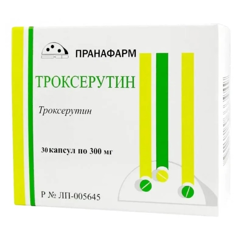 

Троксерутин капсулы 300 мг 30 шт