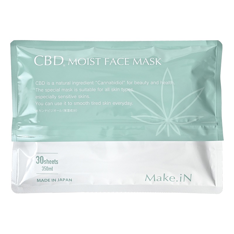 Изображение товара Увлажняющая тканевая маска для лица с CBD и экстрактами цитрусовых Make.iN 30 шт