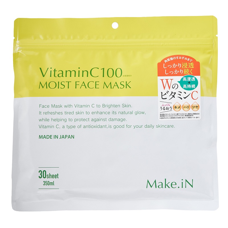 Make.iN Маска для лица увлажняющая на основе витамина С100 30 шт