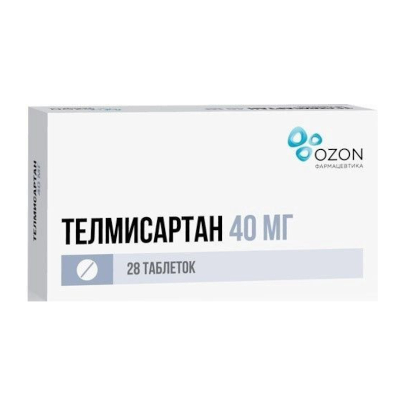 Изображение товара Телмисартан 40 мг таблетки для снижения давления, 28 шт