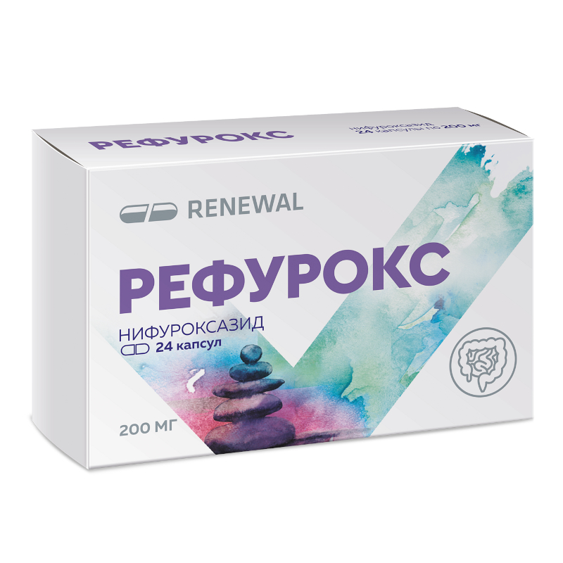 Изображение товара Рефурокс 200 мг капсулы 24 шт противомикробное средство для лечения диареи