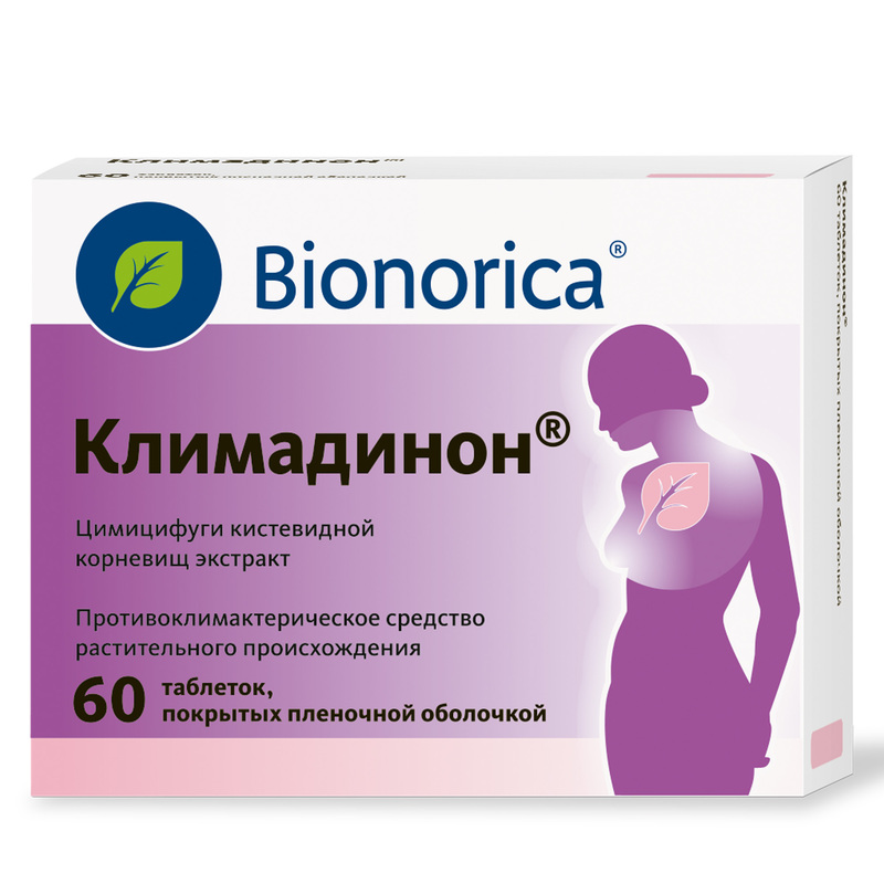 Изображение товара Климадинон таблетки для облегчения симптомов менопаузы 60 шт натуральный препарат