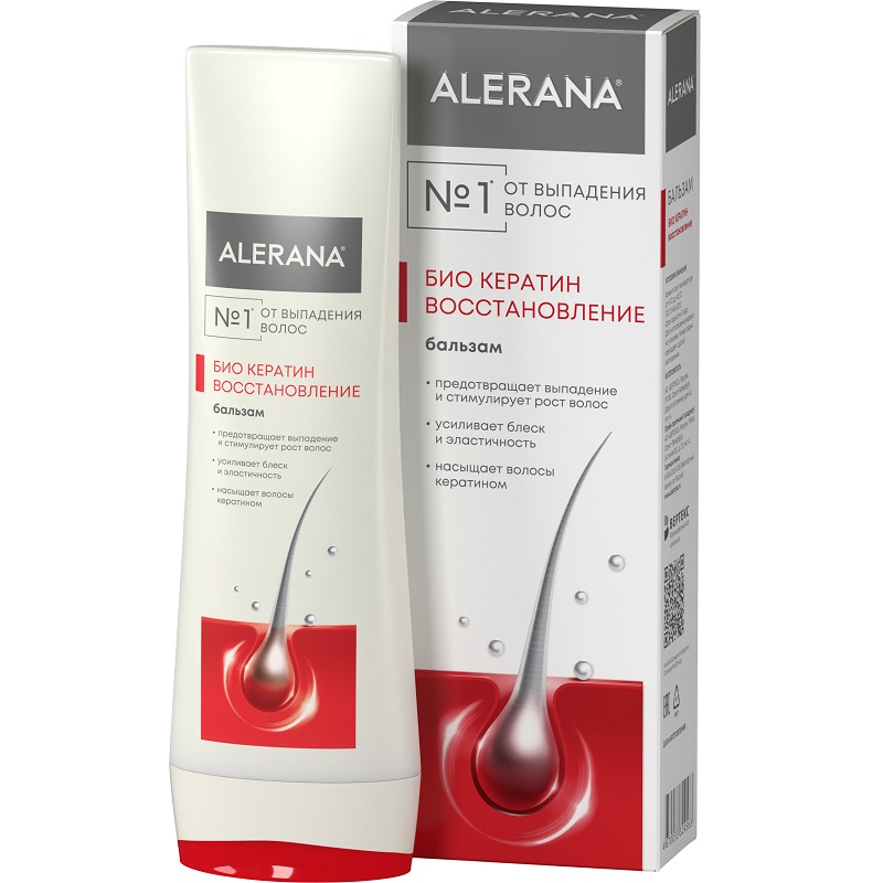 Изображение товара Алерона Бальзам-ополаскиватель биокератин восстановление 200 мл для укрепления и роста волос