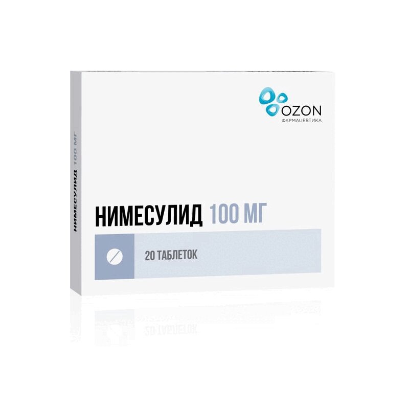 Изображение товара Нимесулид 100 мг таблетки 20 шт для снятия боли и воспаления
