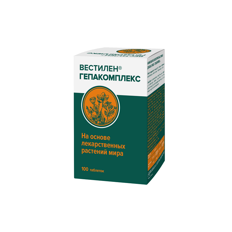 Изображение товара Вестилен Гепакомплекс таблетки 100 шт - натуральная поддержка печени и желчевыводящих путей