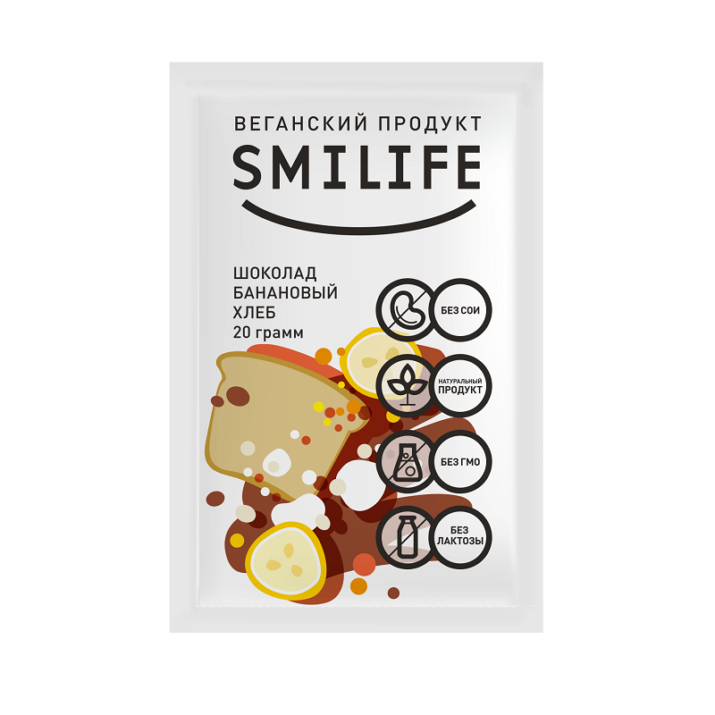 Изображение товара Smilife Шоколад банановый хлеб 20 г 1 шт