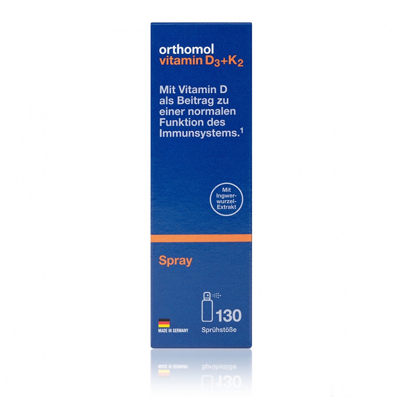 Изображение товара Витамин D3 и K2 спрей Orthomol 130 распылений 20 мл для укрепления иммунитета и костей
