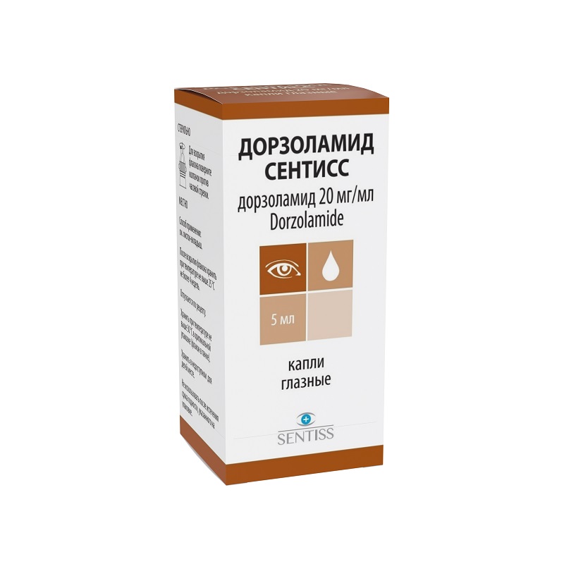 Изображение товара Дорзоламид Сентисс 20 мг/мл капли глазные 5 мл