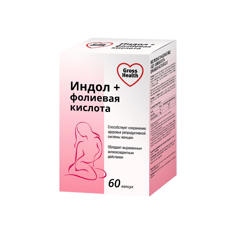 

Gross Health Индол+фолиевая кислота капсулы 60 шт