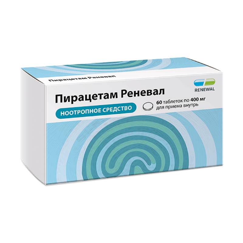 Изображение товара Пирацетам Реневал 400 мг таблетки 60 шт для улучшения памяти