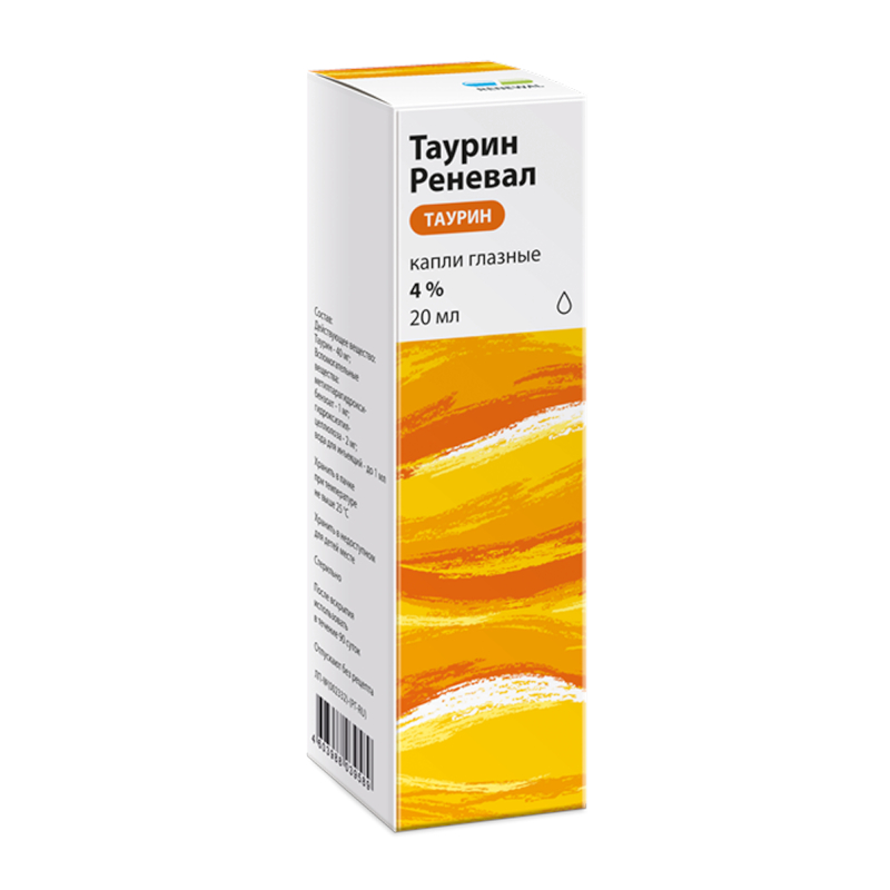 Таурин Реневал Капли Глазн.4% Тюб.-Кап.20Мл №1