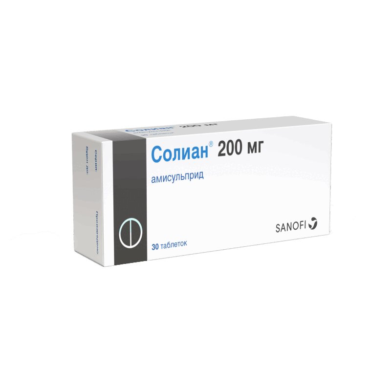 Изображение товара Солиан 200 мг таблетки для лечения шизофрении, 30 шт Франция