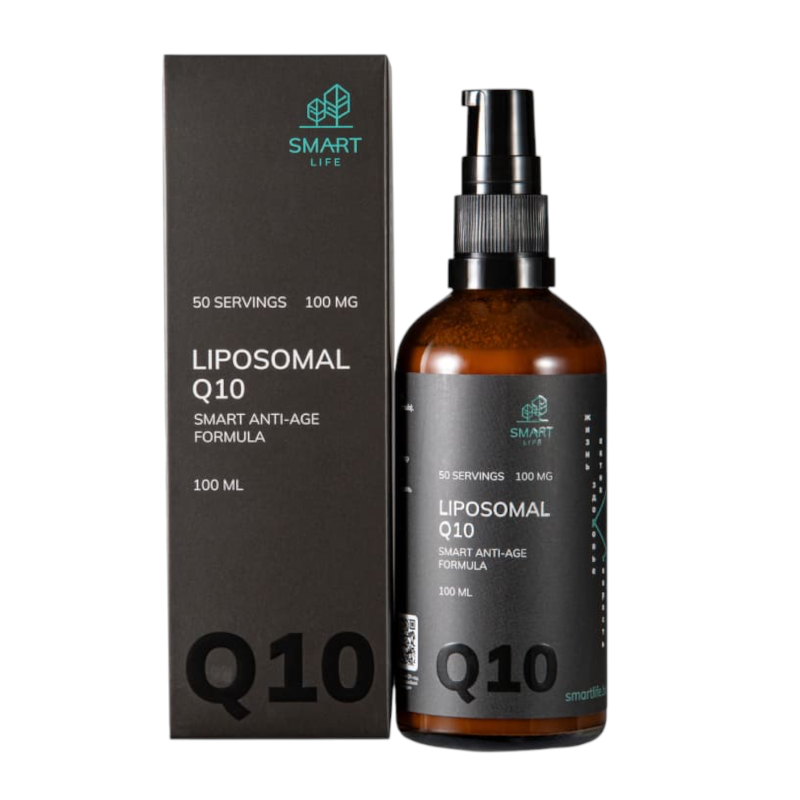 Изображение товара Липосомальный коэнзим Q10 спрей Smartlife 100 мл для энергии и здоровья