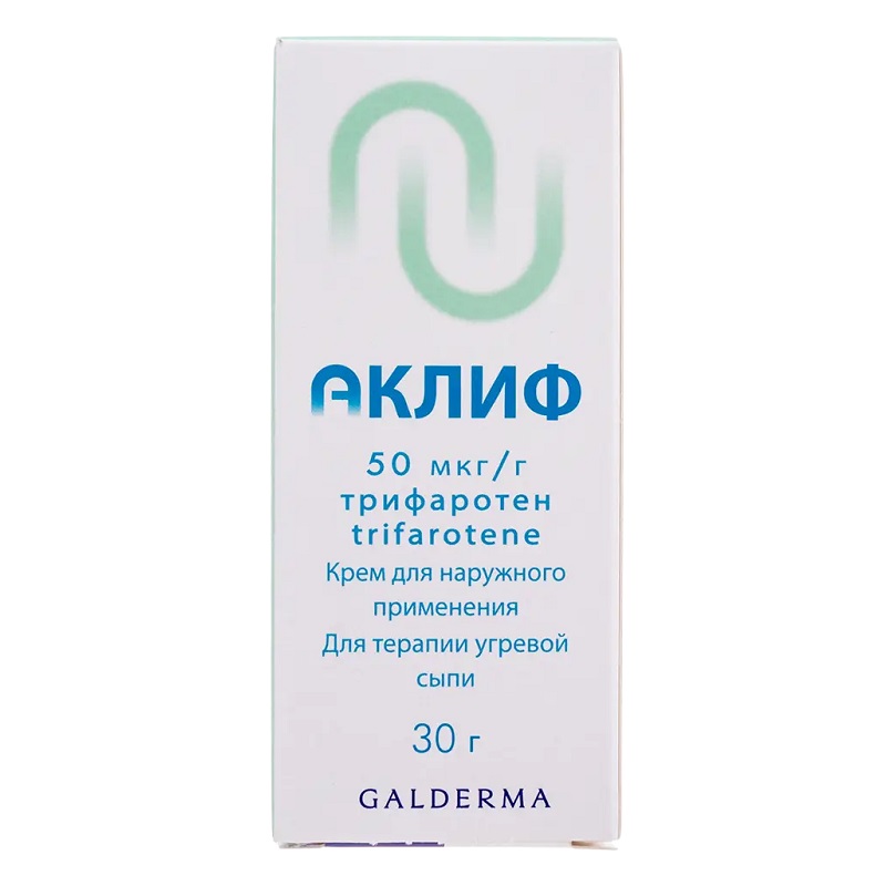 Изображение товара Аклиф крем 50 мкг/г 30 г для наружного применения от акне взрослых