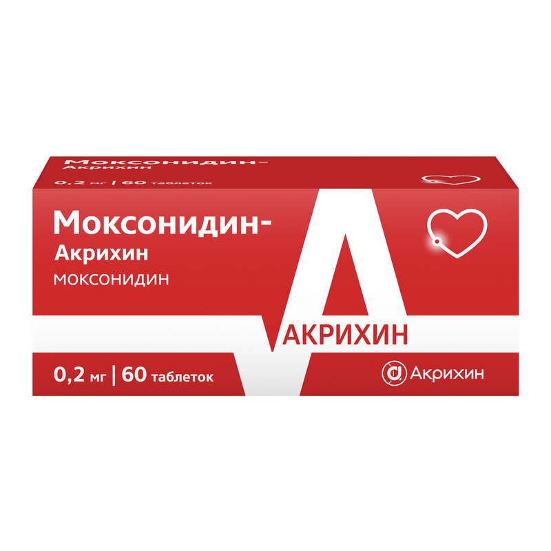 Изображение товара Моксонидин-Акрихин 0,2 мг таблетки 60 шт