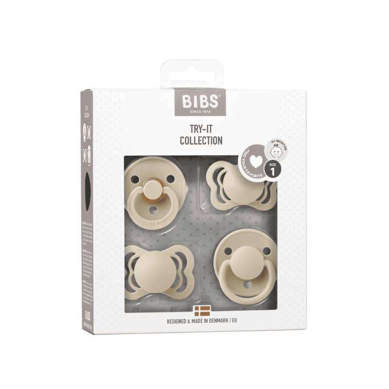 Изображение товара Набор пустышек BIBS для новорожденных 4 шт с 0 мес. ванильный коллекция Try-it