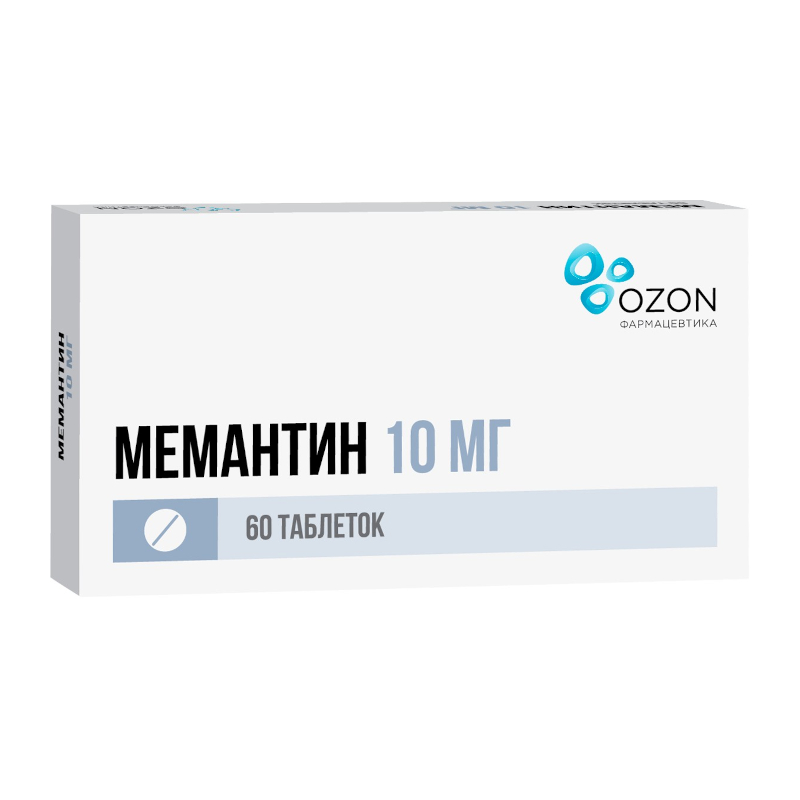 Изображение товара Мемантин 10 мг таблетки 60 шт
