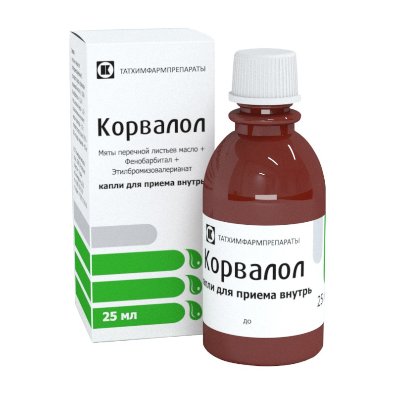 

Корвалол капли для приема внутрь 25 мл