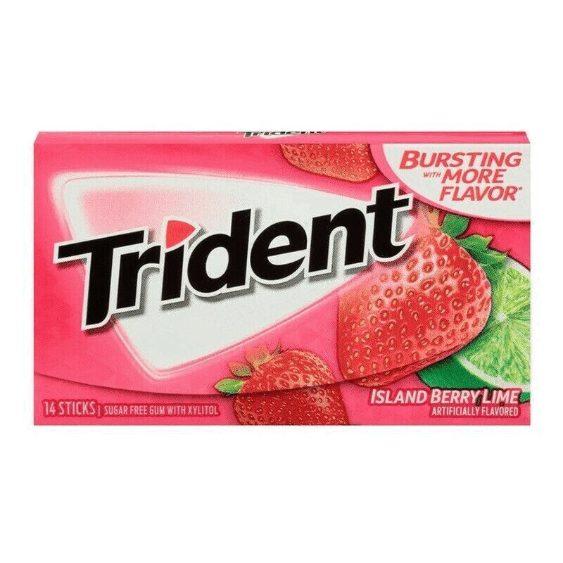 Изображение товара Trident Жевательная резинка Клубника-Лайм 14 шт