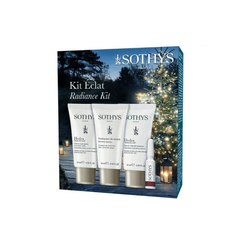 

Sothys Сияние Набор миниатюр Ссредство очищающиее 15 мл+крем 15 мл+сыворотка 10 мл+ампула для лица