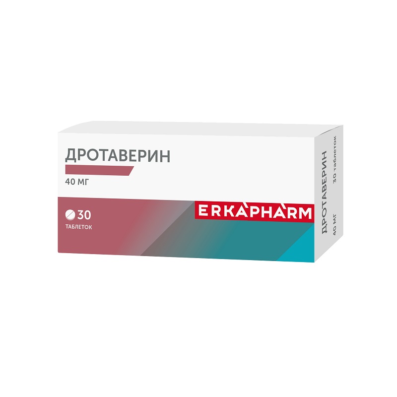 Изображение товара Эркафарм Дротаверин 40 мг таблетки 30 шт