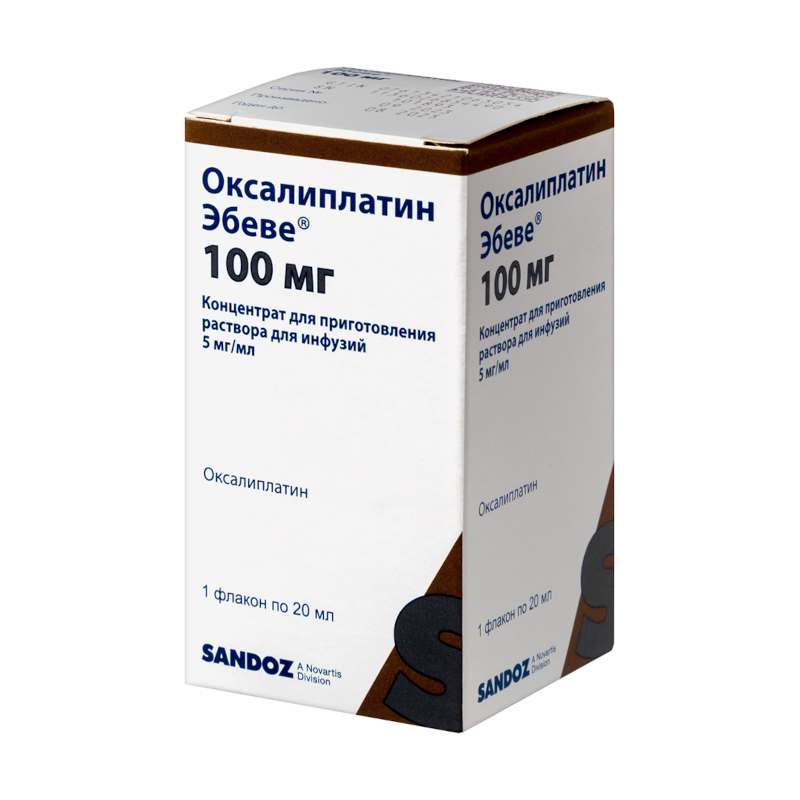 Изображение товара Оксалиплатин Эбеве 5 мг/мл концентрат для инфузий 20 мл для онкологии