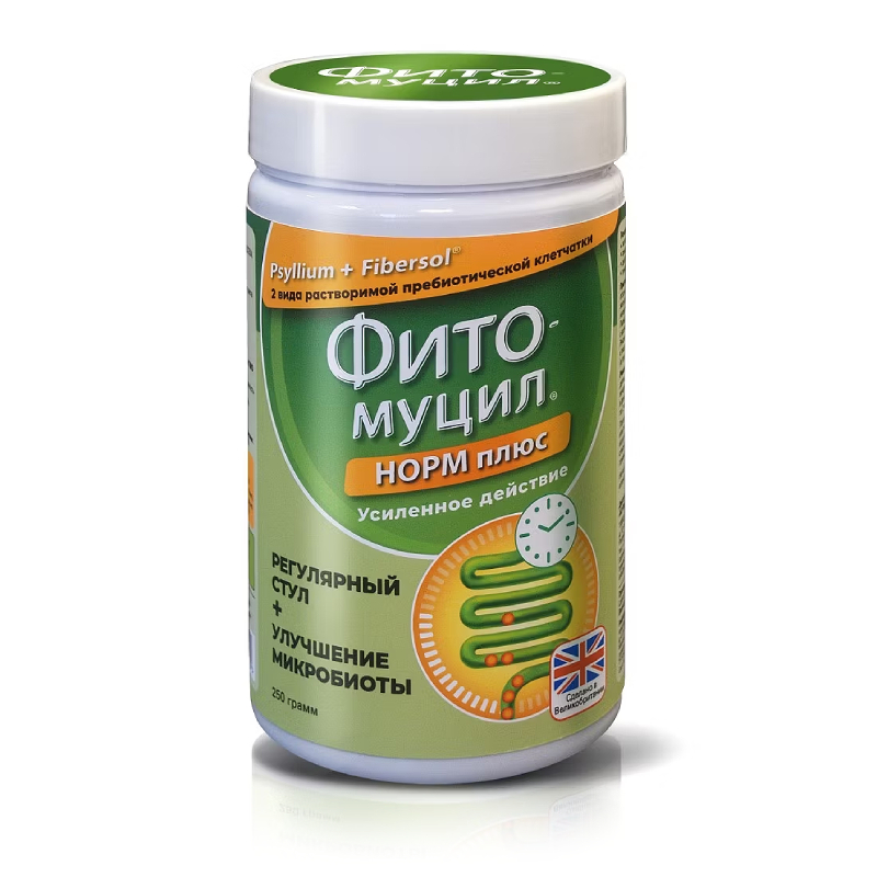 Изображение товара Фитомуцил Норм Плюс порошок 250 г для нормализации работы кишечника