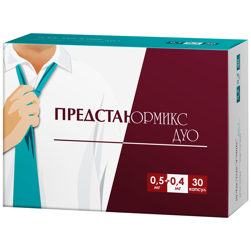 Изображение товара Предстанормикс Дуо капсулы 0,5 мг+0,4 мг для лечения ДГПЖ