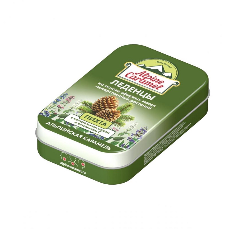 Изображение товара Детские леденцы Альпийская Карамель с эфирными маслами и витамином С 53 г
