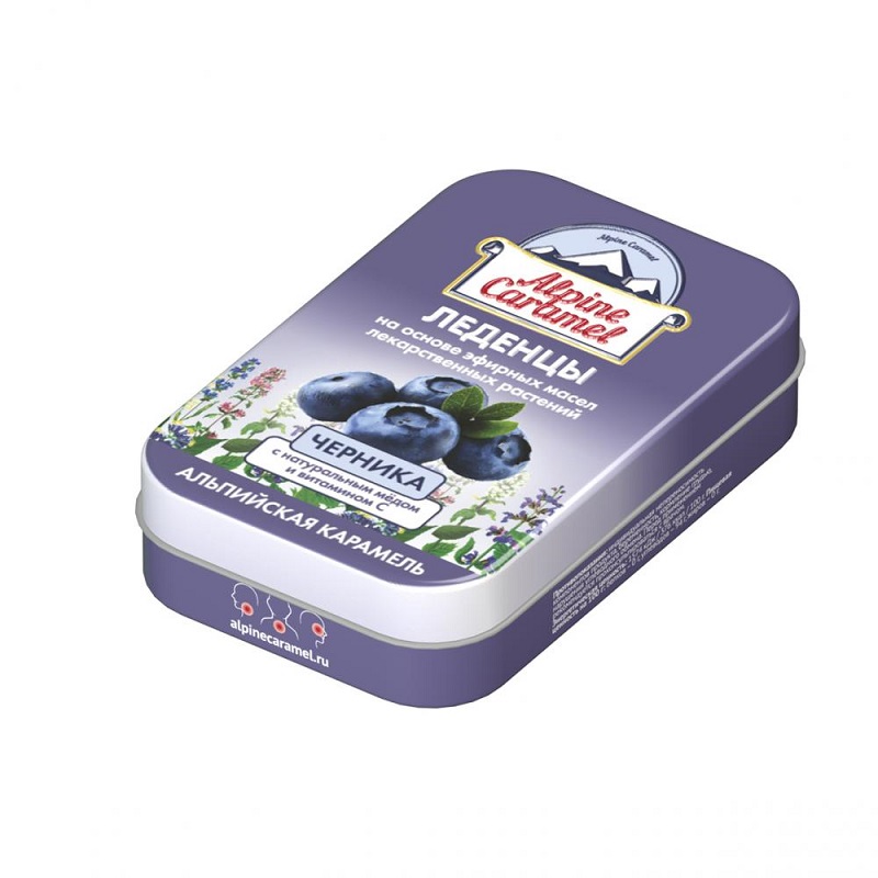 Изображение товара Альпийская Карамель Детские леденцы Черника 53 г