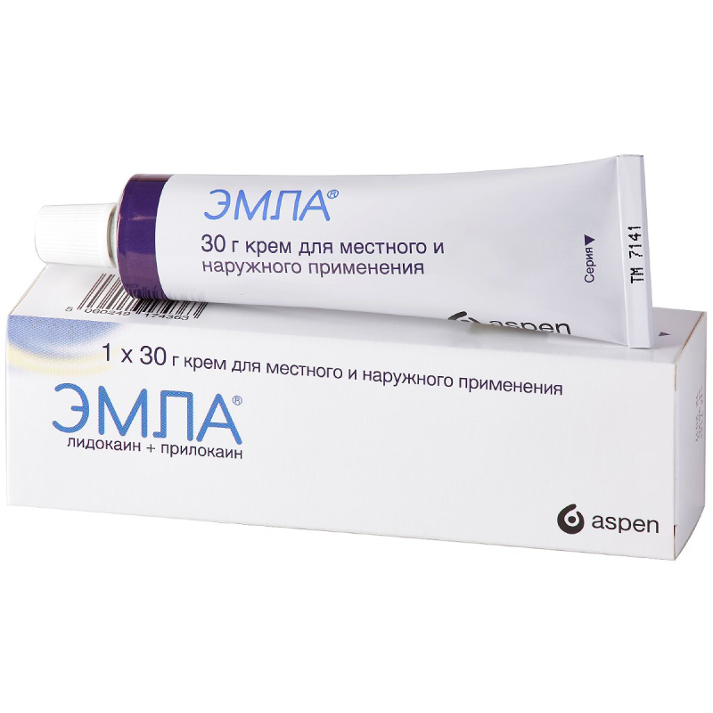 Изображение товара Эмла крем 30 г с лидокаином и прилокаином для местного обезболивания