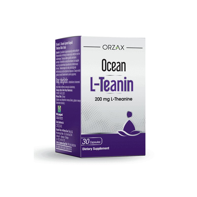 Изображение товара Комплекс Ocean L-Theanin 200 мг, 30 капсул — поддержка нервной системы и концентрации