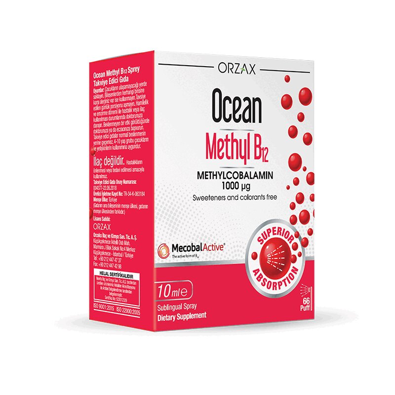 Изображение товара Мягкий спрей Ocean Methyl B12, витамин В12 1000 мкг, 10 мл для поддержки нервной системы