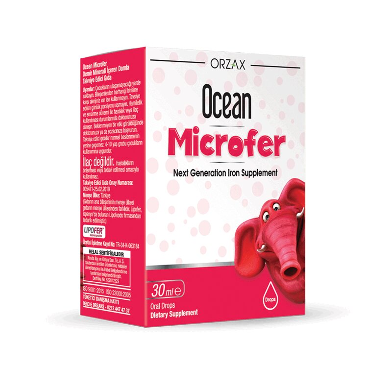 Изображение товара Orzax Ocean Microfer Железо липосомальные капли 30 мл для поддержки иммунитета