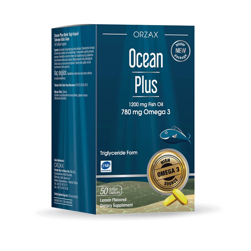 Изображение товара Orzax Ocean Plus Омега-3 капсулы 50 шт поддержка сердца и мозга