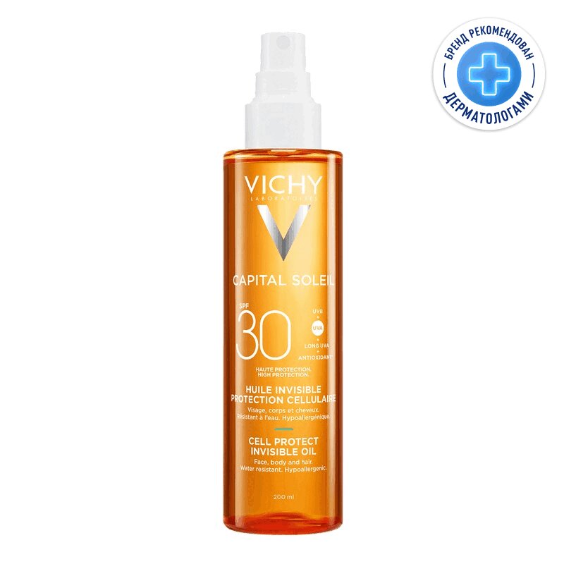 Изображение товара Vichy Capital Soleil Масло солнцезащитное SPF 30 для лица, тела и волос 200 мл