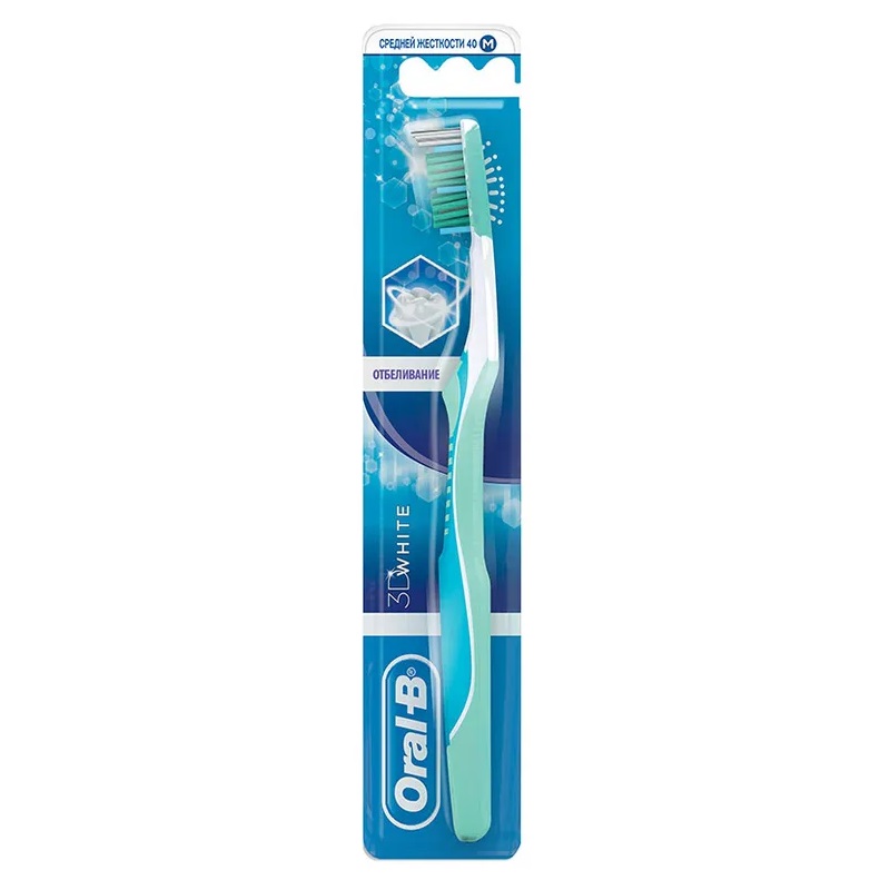 Изображение товара Oral-B PRO-3D White Зубная щетка отбеливающая Средняя жесткость