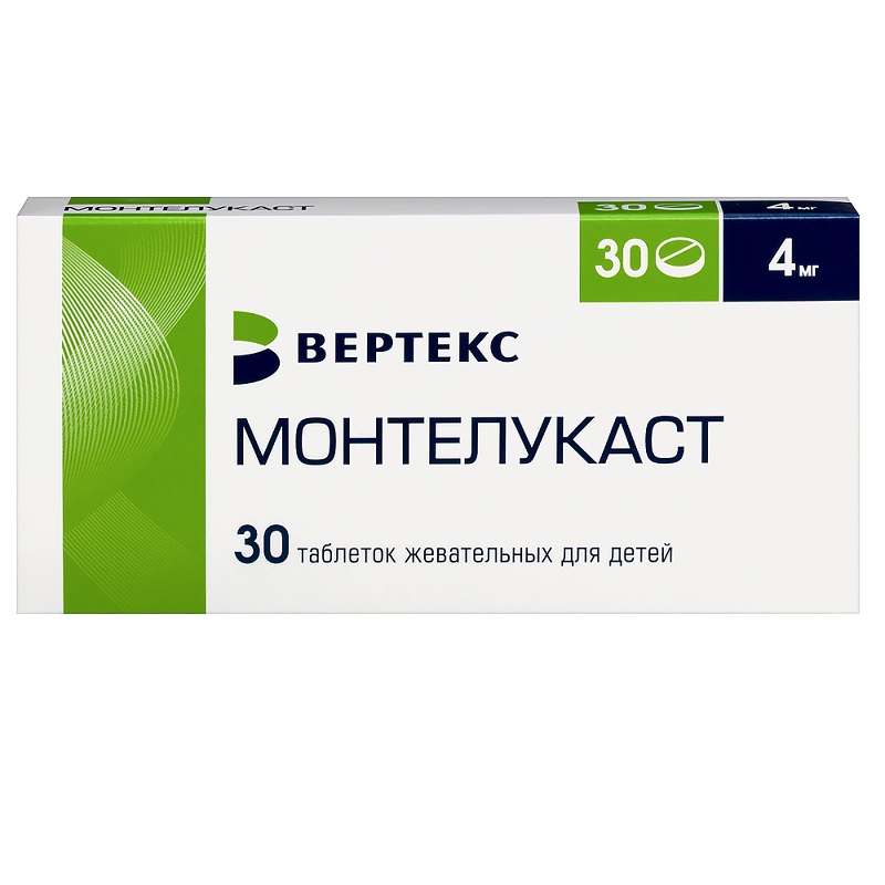 Изображение товара Фармакологический препарат Монтелукаст 4 мг для детей
