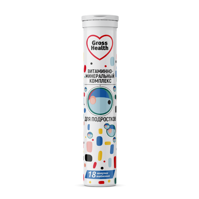 Изображение товара Gross Health Витаминно-минеральный комплекс для подростков таблетки шипучие 18 шт