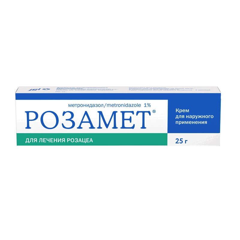 

Розамет 1% крем для наружного применения 25 г