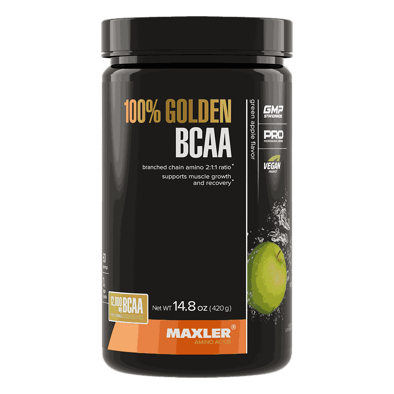 Изображение товара Maxler 100% Golden BCAA порошок Зеленое яблоко 420 г
