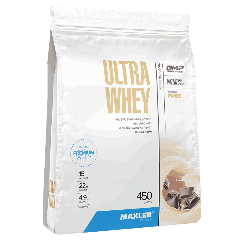 Изображение товара Протеиновый концентрат Ultra Whey пор.пак. 450 г шоколад