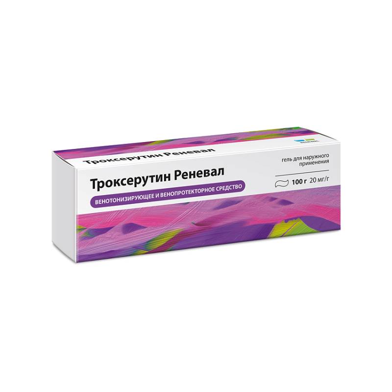Троксерутин Реневал Гель Д/Наружн.прим.20Мг/Г Туба 100Г