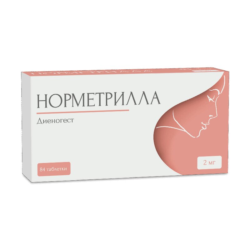 Изображение товара Норметрилла 2 мг таблетки для лечения эндометриоза, 84 шт