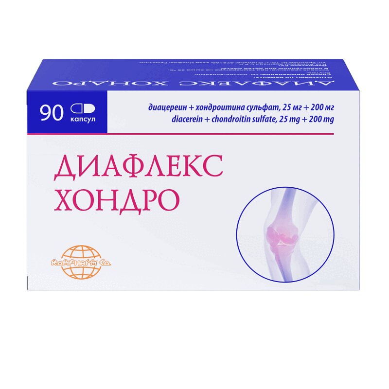 Изображение товара Диафлекс Хондро капсулы 25 мг + 200 мг, 90 шт - здоровье суставов