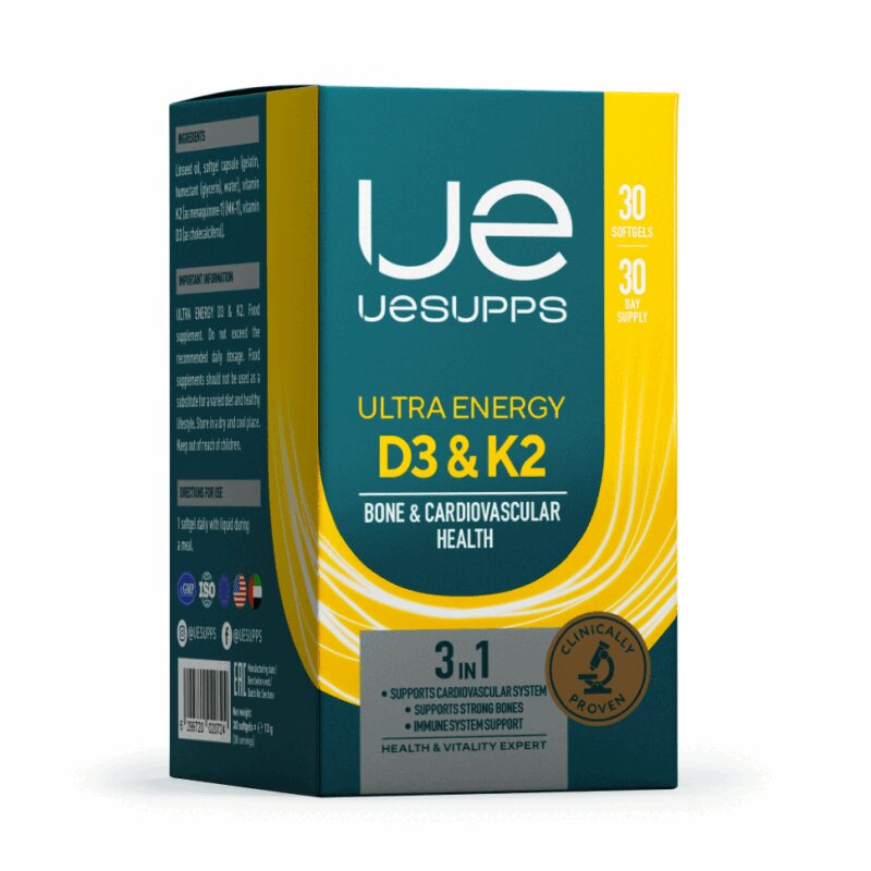 

Uesupps Ultra Energy Витамин Д3 и К2 капсулы 30 шт