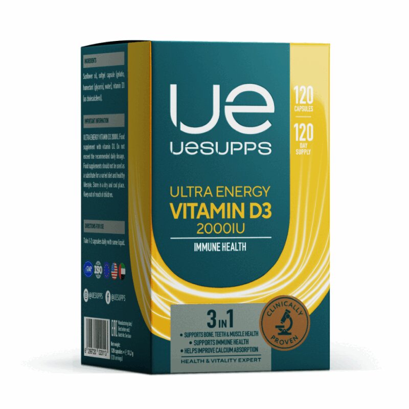 

Uesupps Ultra Energy Витамин Д3 2000 МЕ капсулы 120 шт