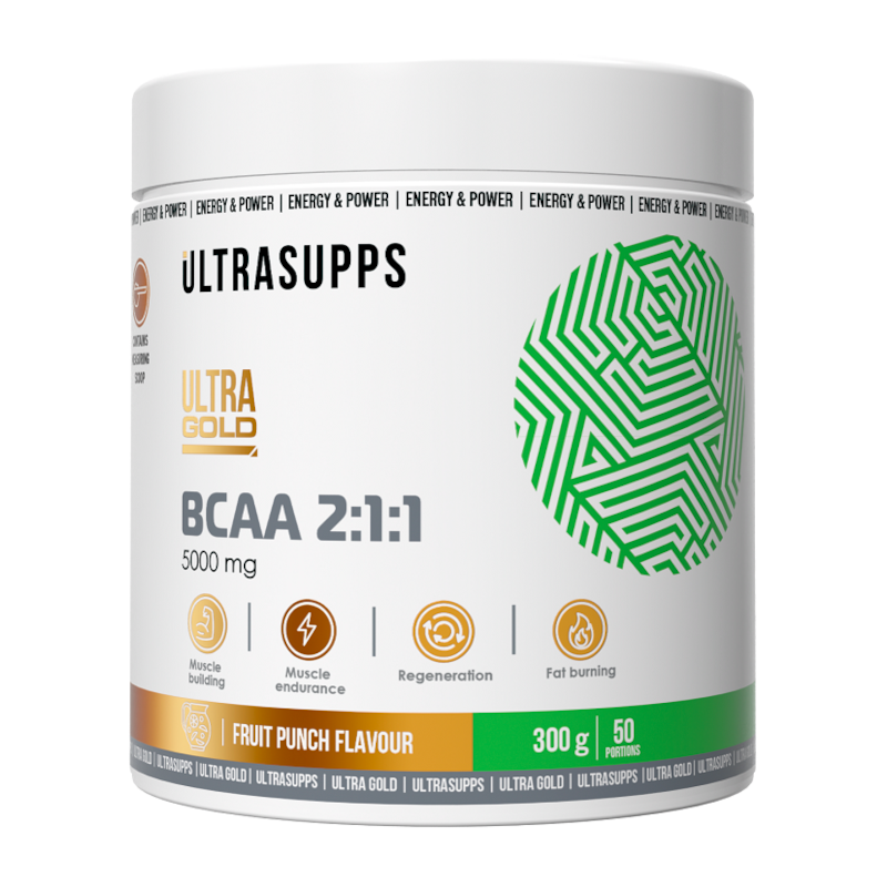 

Ultrasupps Ultra Gold BCAA 2:1:1 порошок Фруктовый пунш 300 г