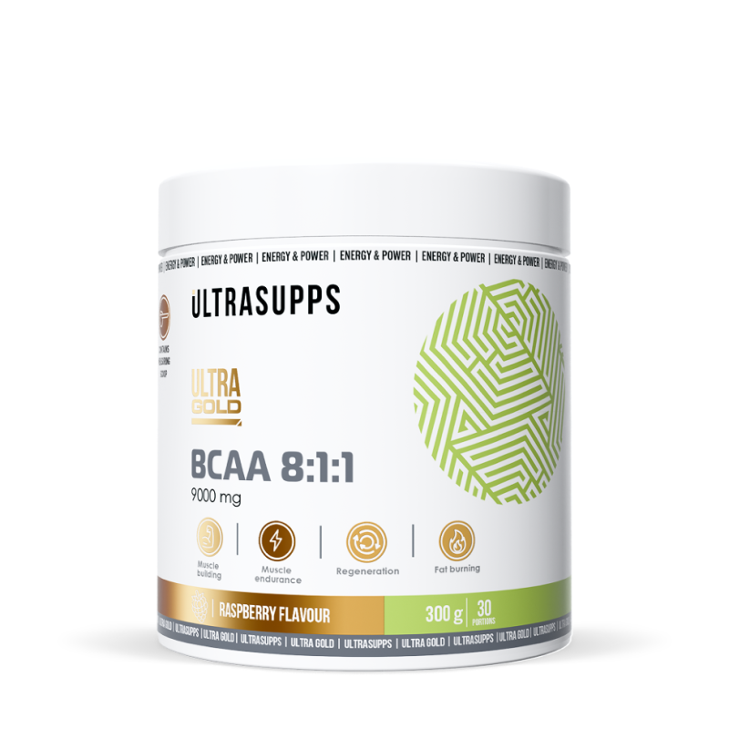 

Ultrasupps Ultra Gold BCAA 8:1:1 порошок Малина 300 г